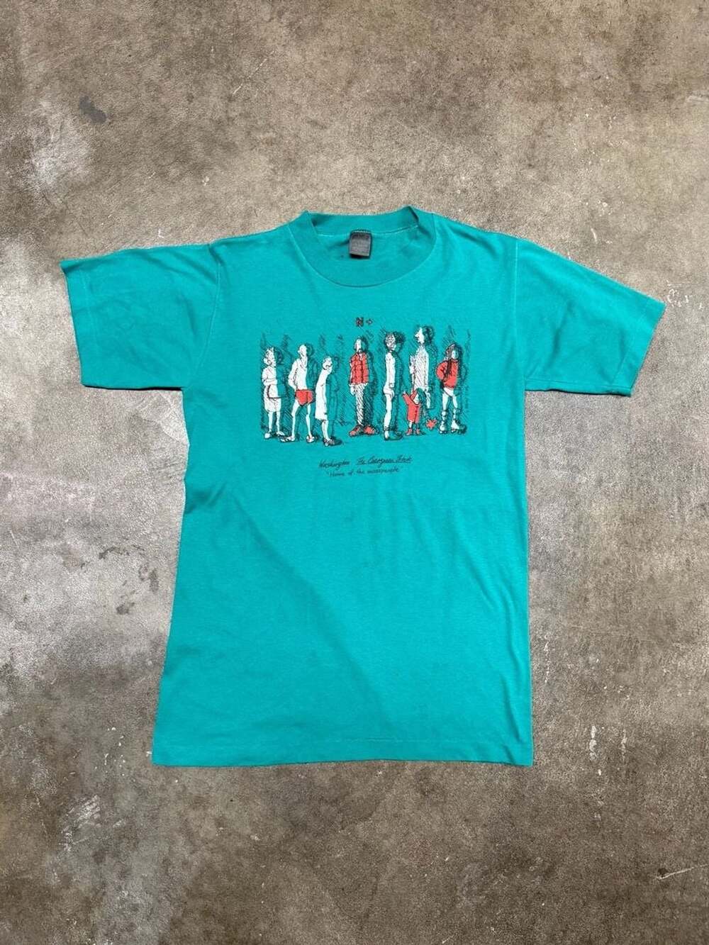 Vintage 1982 Russell Athletic Washington The Evergreen State Mosspeople